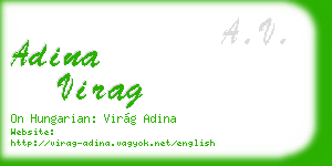 adina virag business card
